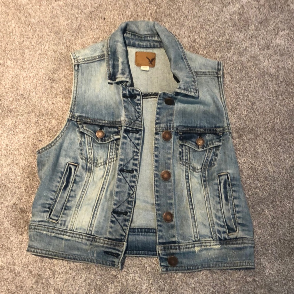American eagle jean vest
